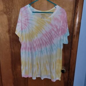 Torrid Yellow Tie-Dye Classic Fit Tee
